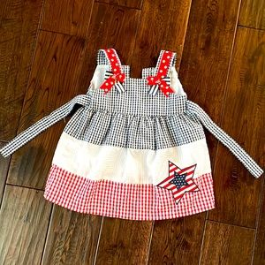 American flag infant dress 12m
